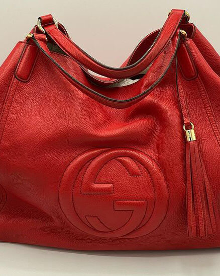 Gucci Large Soho red Hobo handbag.